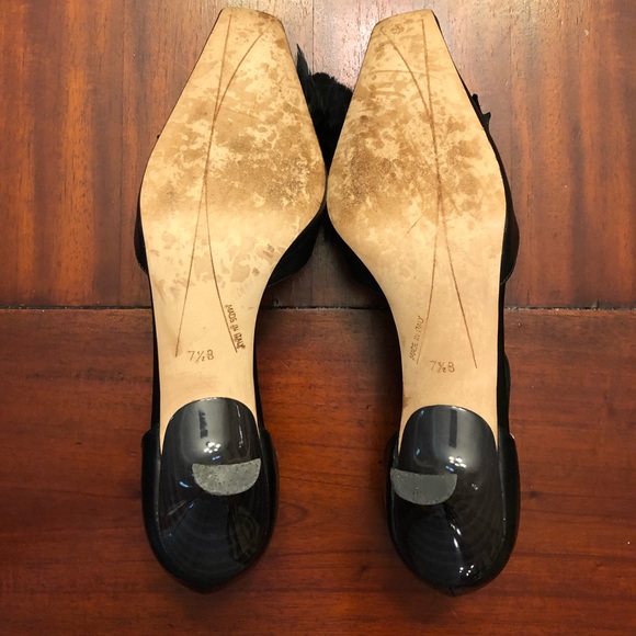 Kate Spade Black Beguile heels with feather. - Picture 3 of 7